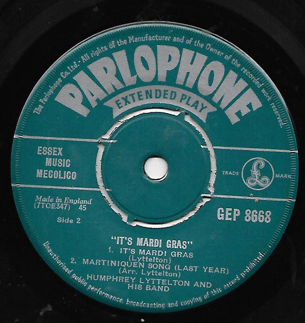 Humphrey Lyttelton And His Band : It's Mardi Gras (7",EP)