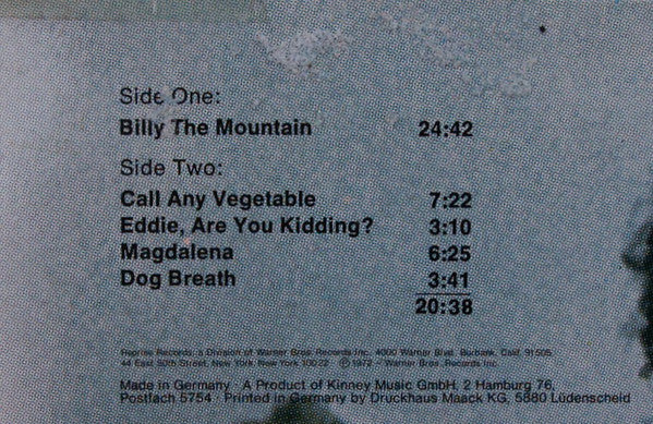 Mothers, The : Just Another Band From L.A. (LP,Album)