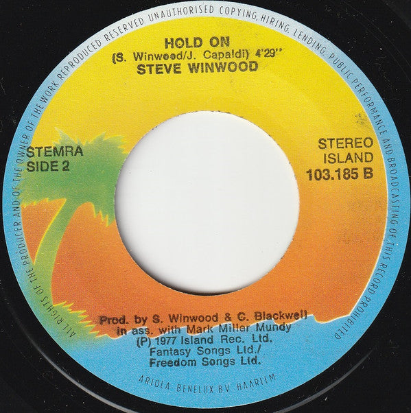 Steve Winwood : Night Train (7",Single,45 RPM)