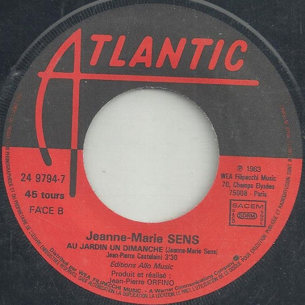 Jeanne-Marie Sens : Rien À Se Dire (7",45 RPM,Single)