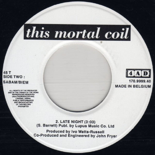 This Mortal Coil : You And Your Sister (7",45 RPM,Single)