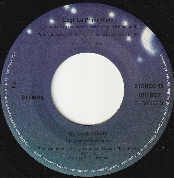 Angelo Branduardi : Cogli La Prima Mela (7", Single)