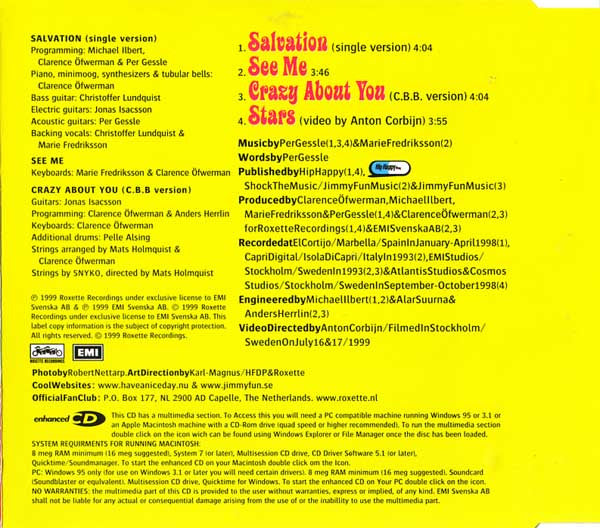Roxette : Salvation (Maxi-Single,Enhanced)