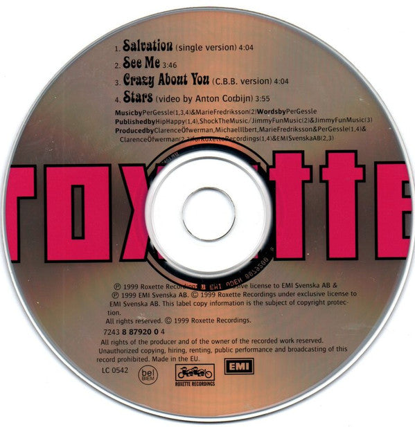 Roxette : Salvation (Maxi-Single,Enhanced)