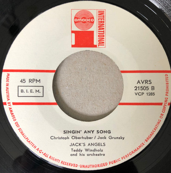 Jack's Angels : I Need Somebody To Sing To / Singin' Any Song (7", Single)