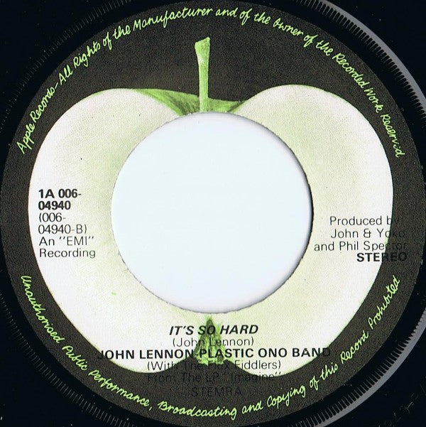 John Lennon : Imagine (7",45 RPM,Single,Reissue)