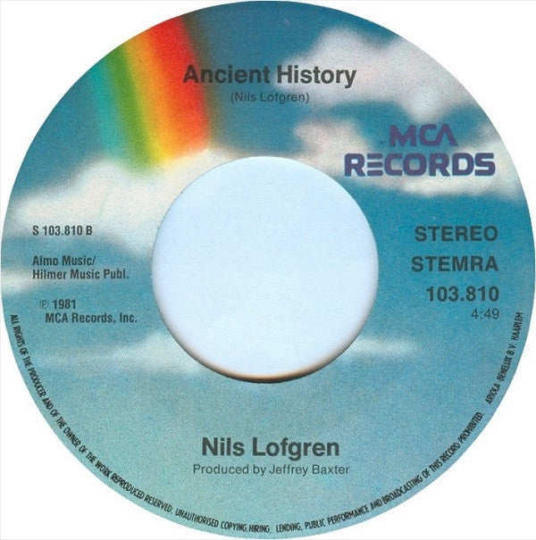 Nils Lofgren : Night Fades Away (7",Single)
