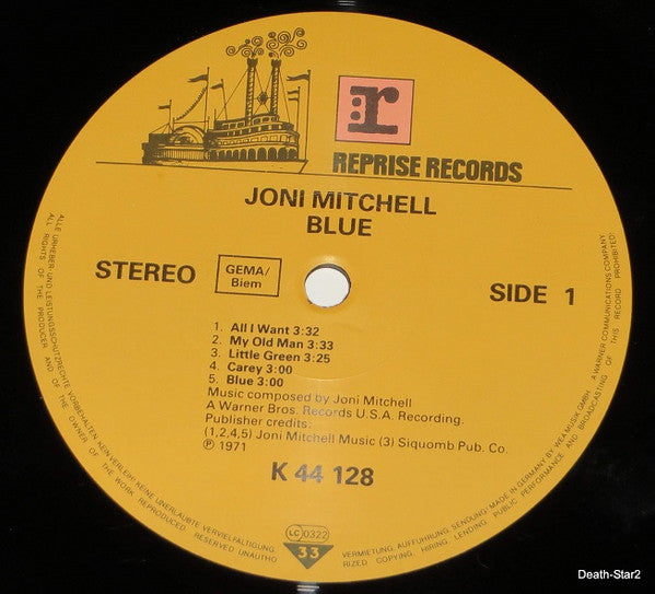 Joni Mitchell : Blue (LP, Album, RE)