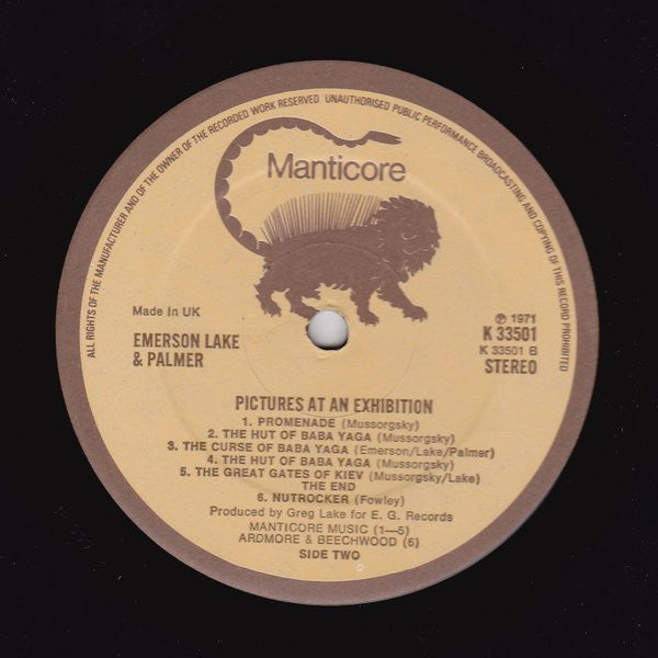 Emerson, Lake & Palmer : Pictures At An Exhibition (Mussorgsky) (LP,Album,Reissue,Stereo)