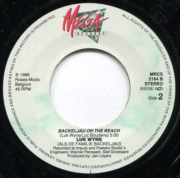 Luk Wyns : 'T Is Allemaal Da Ni (7")