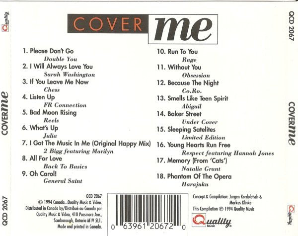 Various : Cover Me (Compilation)