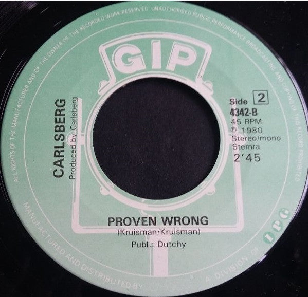 Carlsberg : When The Morning Comes (7",45 RPM,Single)