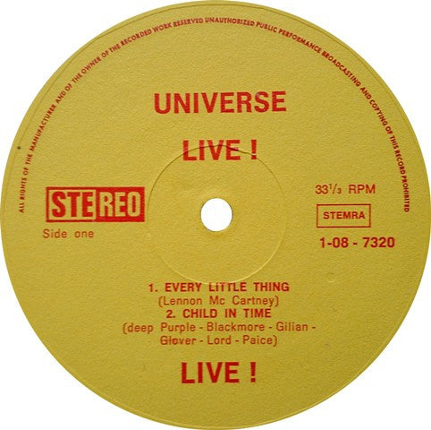 Various : Deep Purple's Child In Time (Live) (LP,Compilation)
