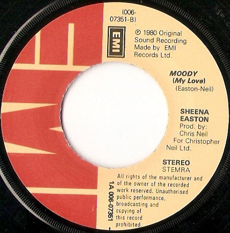Sheena Easton : 9 To 5 (7",45 RPM,Single)