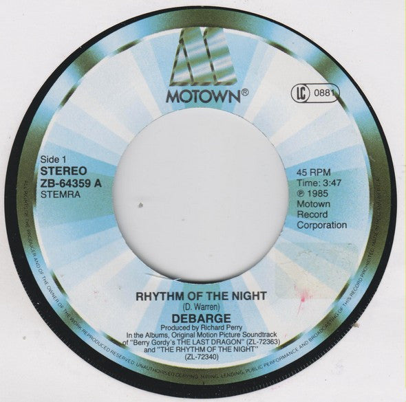DeBarge : Rhythm Of The Night (7",45 RPM,Single)