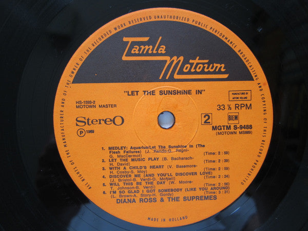Supremes, The : Let The Sunshine In (LP,Album,Stereo)