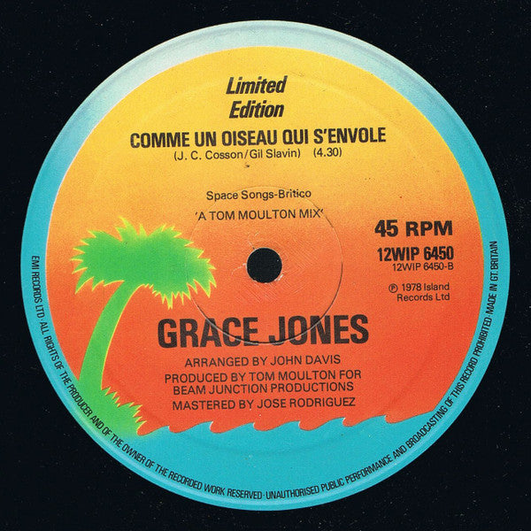 Grace Jones : Do Or Die (12",Single)