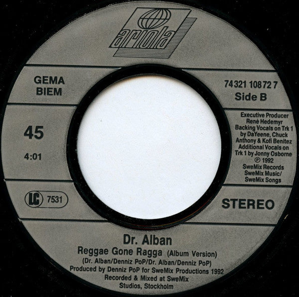 Dr. Alban : One Love (7",Single)