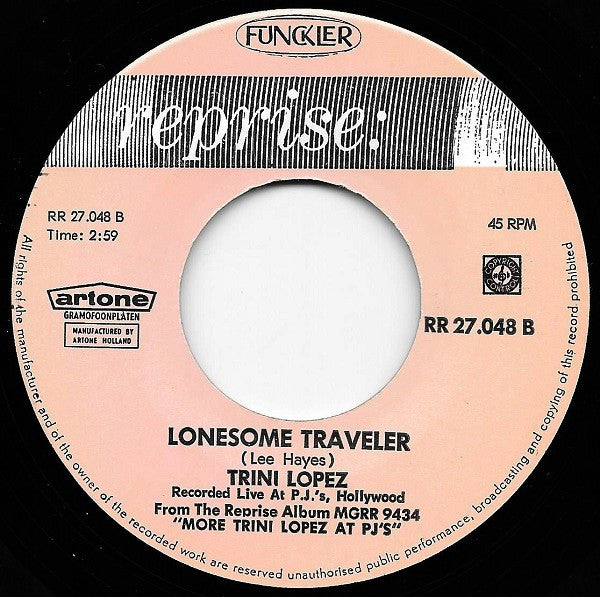 Trini Lopez : Kansas City (7",Single,45 RPM)