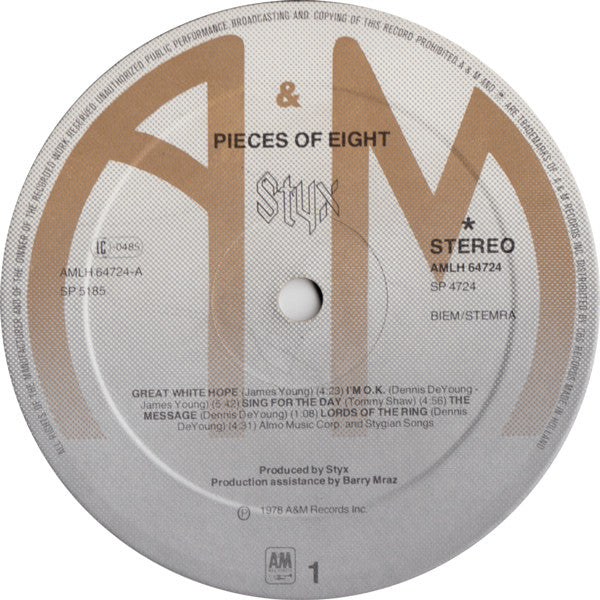 Styx : Pieces Of Eight (LP,Album,Stereo)