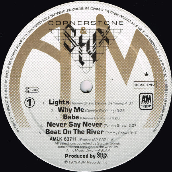 Styx : Cornerstone (LP,Album,Stereo)