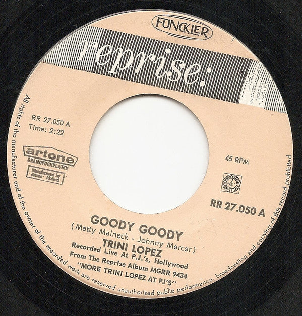 Trini Lopez : Goody Goody (7",45 RPM,Single)