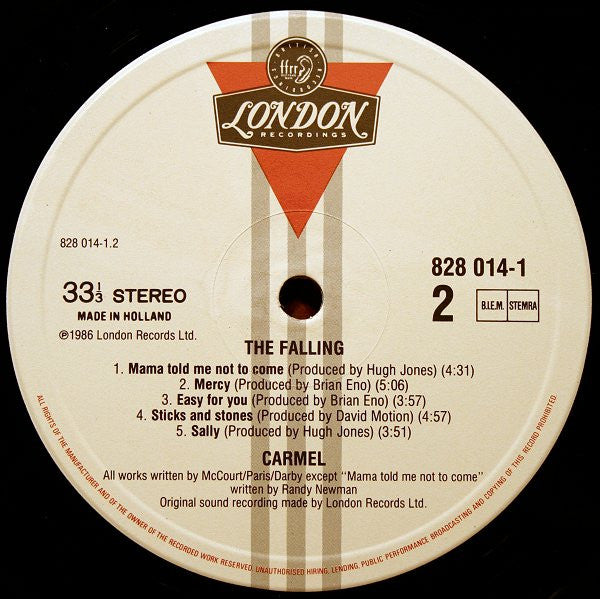 Carmel (2) : The Falling (LP,Album)