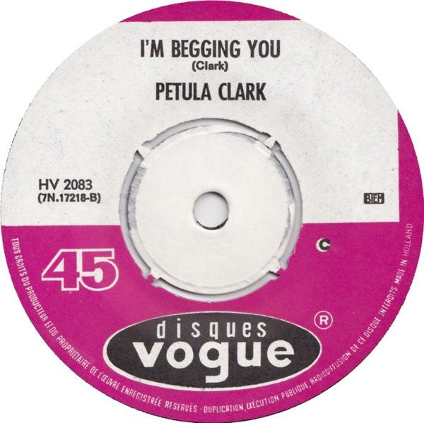 Petula Clark : Colour My World (7",Single,45 RPM)