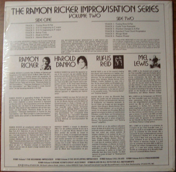 Ramon Ricker : The Ramon Ricker Improvisational Series Volume 2 – The Developing Improviser (LP,Album)