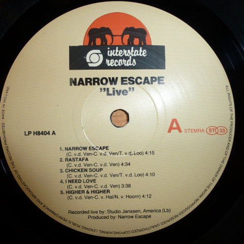 Narrow Escape : Live (LP, Album)
