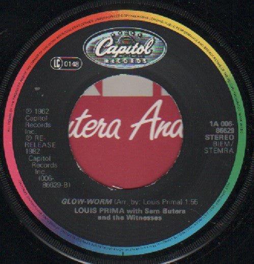 Louis Prima With Sam Butera And The Witnesses : Whistle-Stop (7",Reissue,Single,45 RPM)