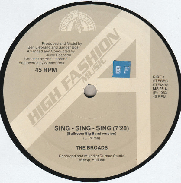 Broads, The : Sing - Sing - Sing (Ballroom Big Band Version & Mega Be-Bop-Mix) (12",45 RPM,Stereo)
