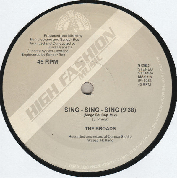 Broads, The : Sing - Sing - Sing (Ballroom Big Band Version & Mega Be-Bop-Mix) (12",45 RPM,Stereo)