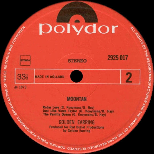 Golden Earring : Moontan (LP,Album)