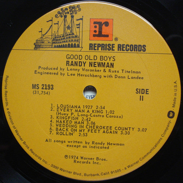 Randy Newman : Good Old Boys (LP,Album,Repress)