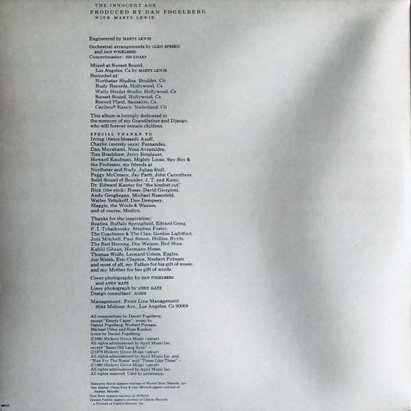 Dan Fogelberg : The Innocent Age (LP,Album,Stereo)