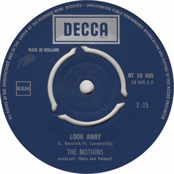 Motions, The : I Can't Help It / Look Away (7",Single,45 RPM)