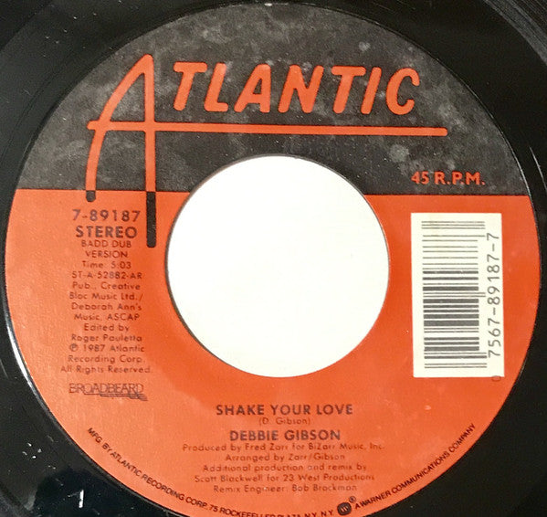 Debbie Gibson : Shake Your Love (7",45 RPM,Single)