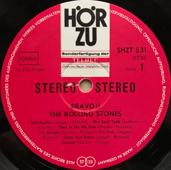 Rolling Stones, The : Bravo (LP,Compilation,Stereo)