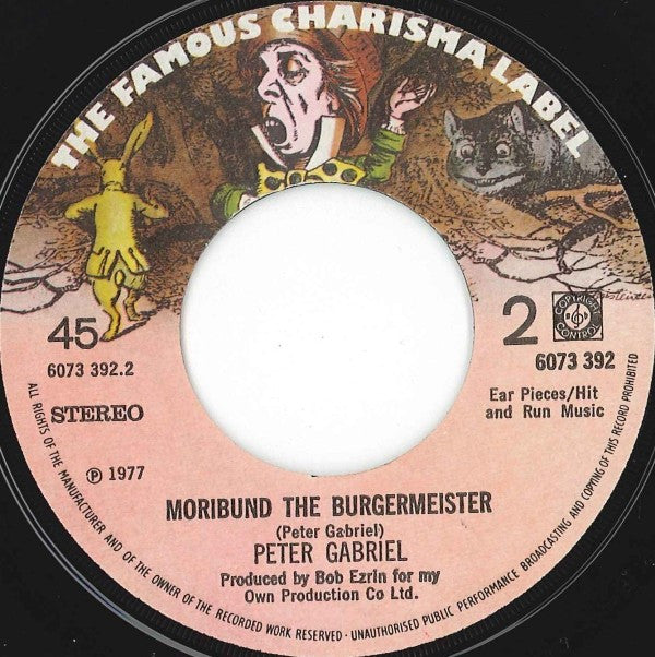 Peter Gabriel : Solsbury Hill (7",45 RPM,Single,Stereo)