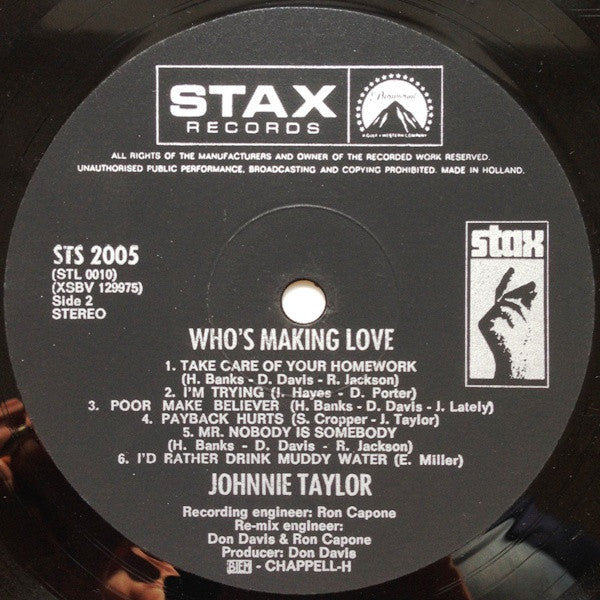 Johnnie Taylor : Who's Making Love (LP, Album)