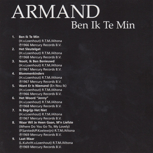 Armand : Ben Ik Te Min (Compilation)