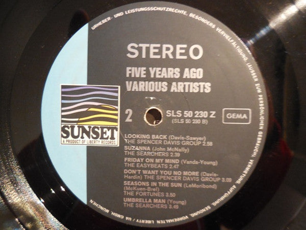 Various : Five Years Ago (LP,Compilation,Stereo)