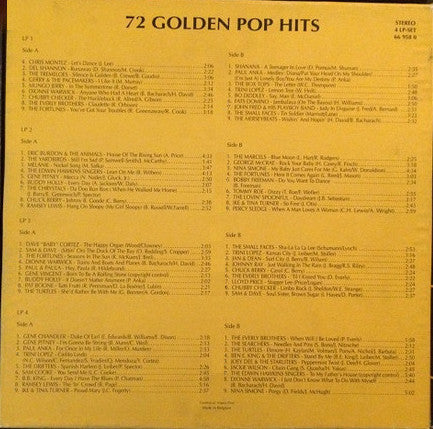 Various : 72 Golden Pop Hits (LP,Compilation)