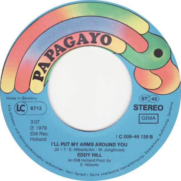 Eddy Hill : Kiss For My Baby (7",45 RPM,Single)