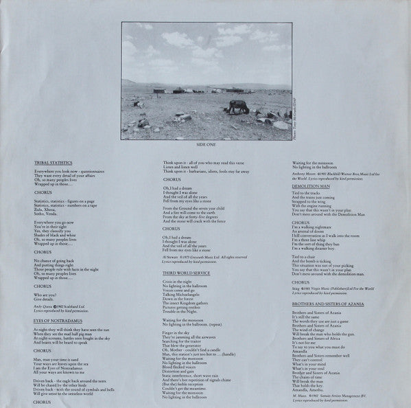 Manfred Mann's Earth Band : Somewhere In Afrika (LP,Album,Stereo)