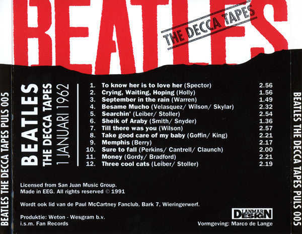 Beatles, The : The Decca Tapes (Compilation,Unofficial Release)