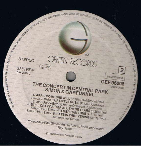 Simon & Garfunkel : The Concert In Central Park (LP,Album,Stereo)