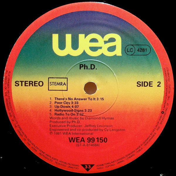 Ph.D. : Ph.D. (LP,Album)