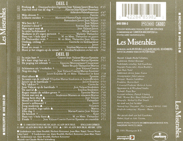 Alain Boublil, Claude-Michel Schönberg : Les Misérables (Album)